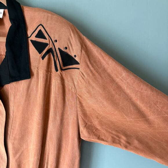 Vintage PIERRE LAMONTE Women's 12 Retro 80's Zip Jacket Western Disco Quirky - Picture 11 of 12